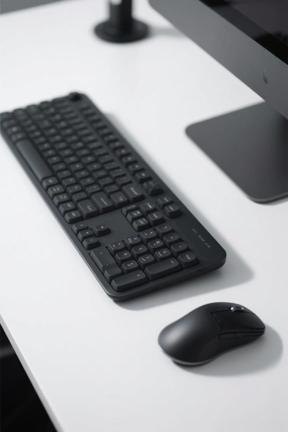 ergonomic keyboard and mouse placement
